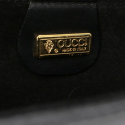 Gucci Old Leather Shoulder Bag Crossbody Black Women's