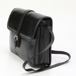 Gucci Old Leather Shoulder Bag Crossbody Black Women's