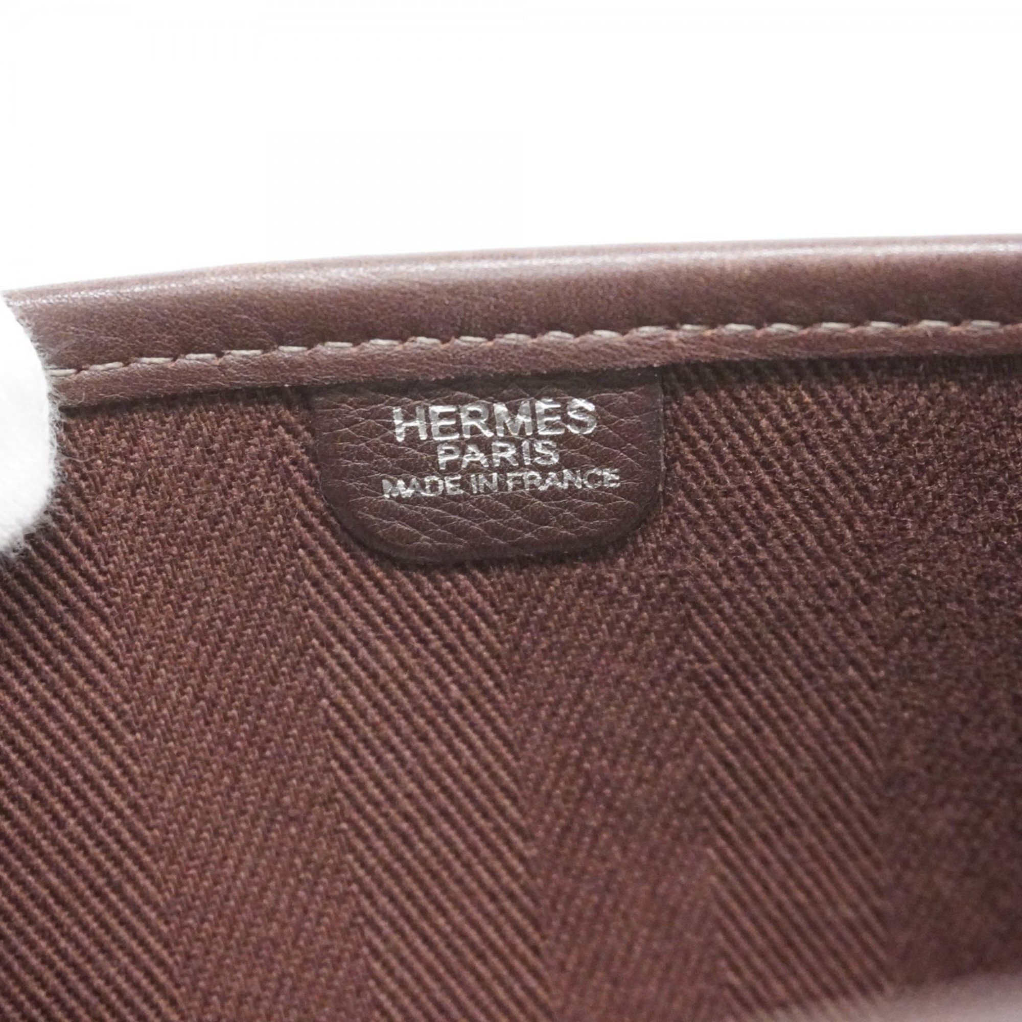 Hermes Shoulder Bag Evelyn 2PM Toile Chevron Chocolate J Stamp Ladies