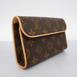 Louis Vuitton Waist Bag Monogram Pochette Florentine M51855 Brown Women's