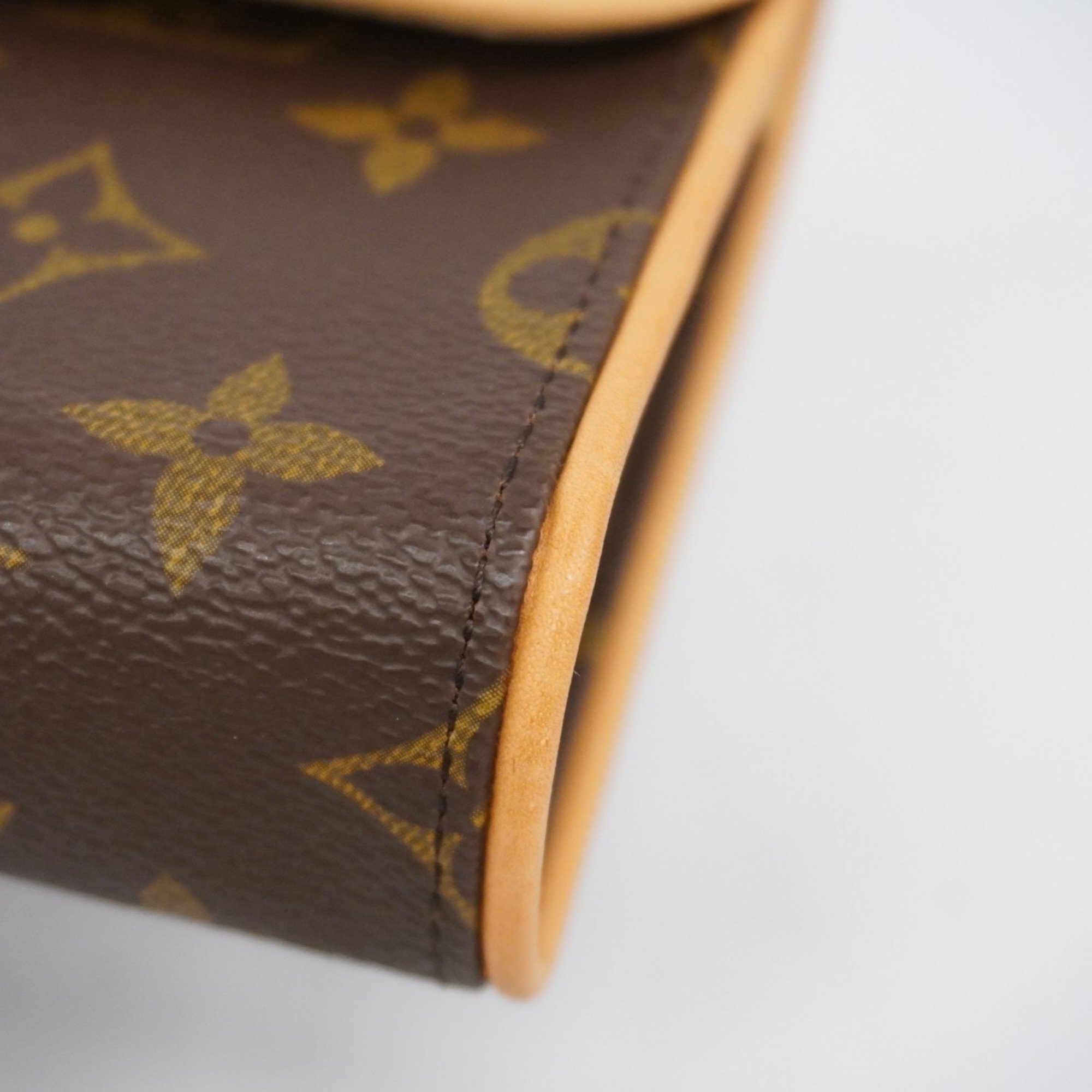 Louis Vuitton Waist Bag Monogram Pochette Florentine M51855 Brown Women's