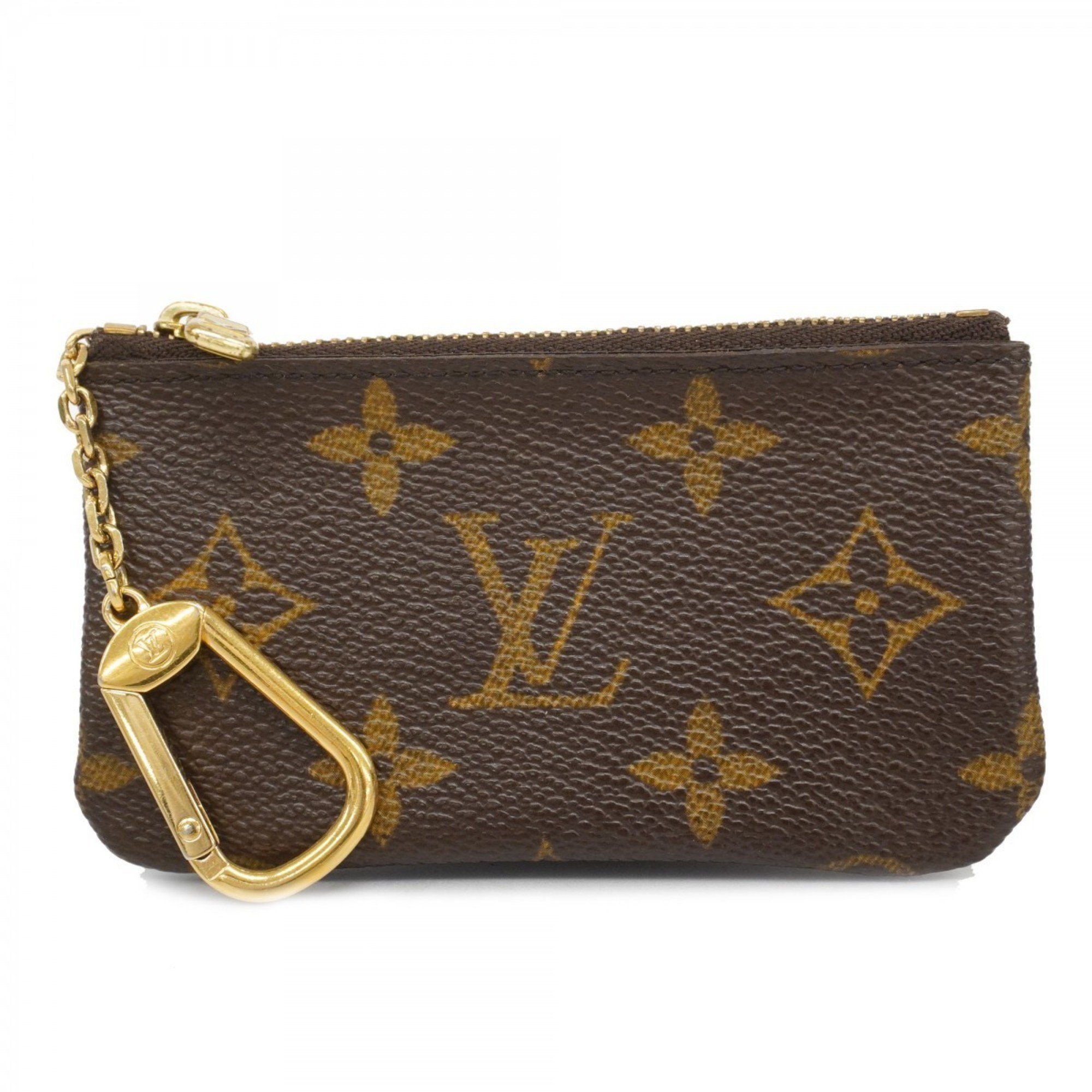 Louis Vuitton Wallet/Coin Case Monogram Pochette Cle M62650 Brown Men's Women's