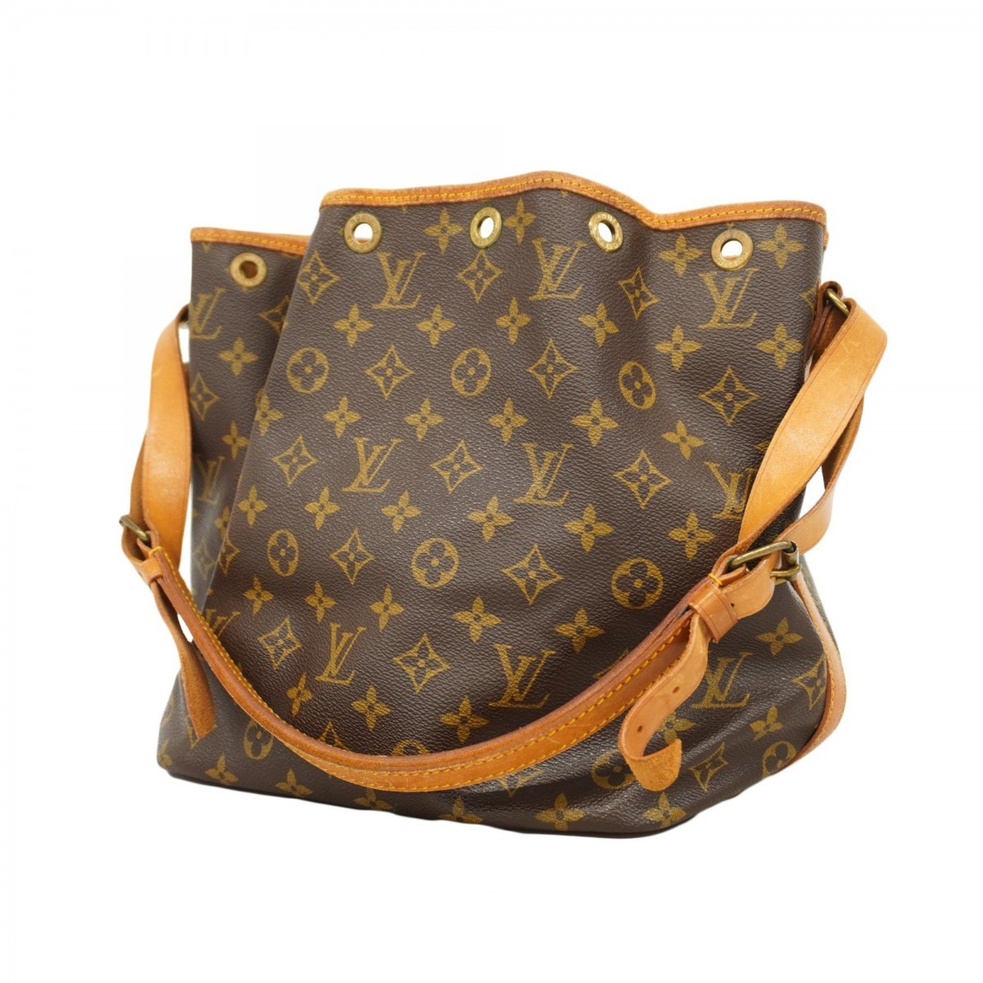 Louis Vuitton Shoulder Bag Monogram Petit Noe M42226 Brown Ladies