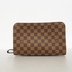 Louis Vuitton Clutch Bag Damier Saint N51993 Ebene Men's