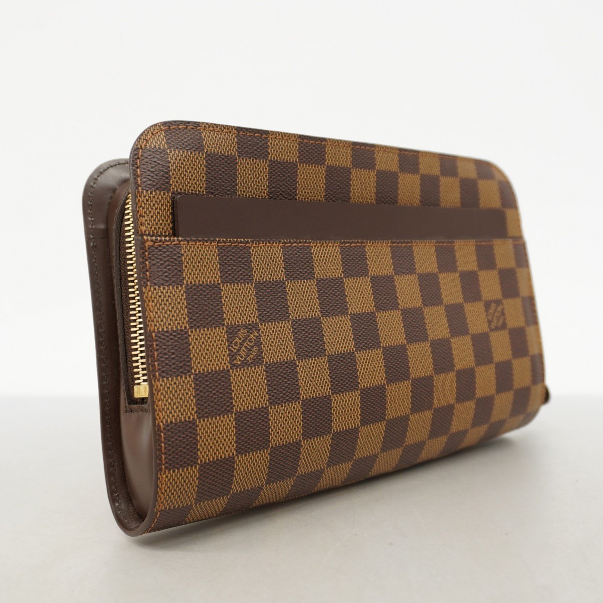 Louis Vuitton Clutch Bag Damier Saint N51993 Ebene Men's