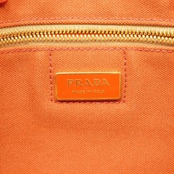 Prada Tote Bag Canapa Canvas Red Women's