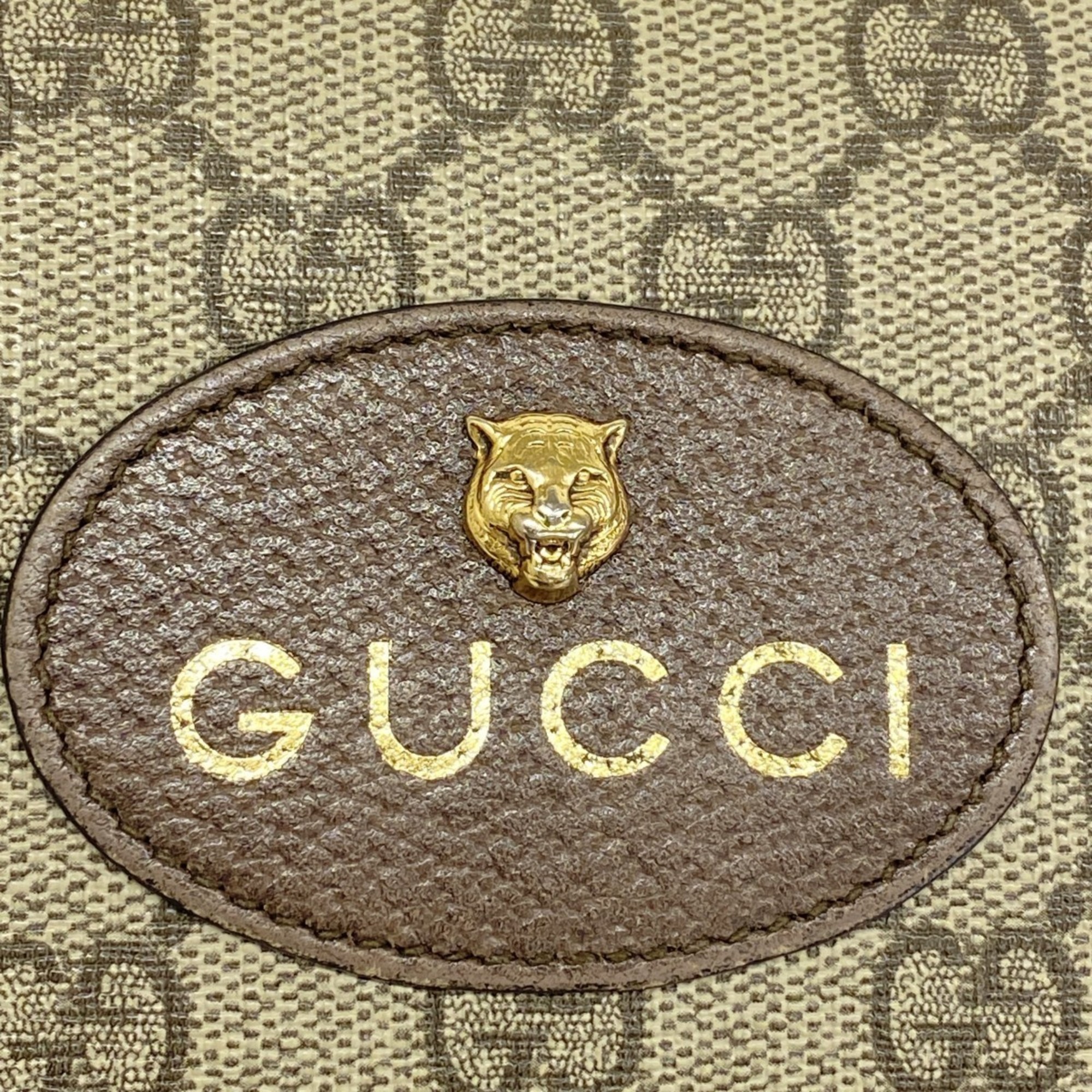 Gucci Long Wallet GG Supreme 473953 Beige Brown Men's Women's