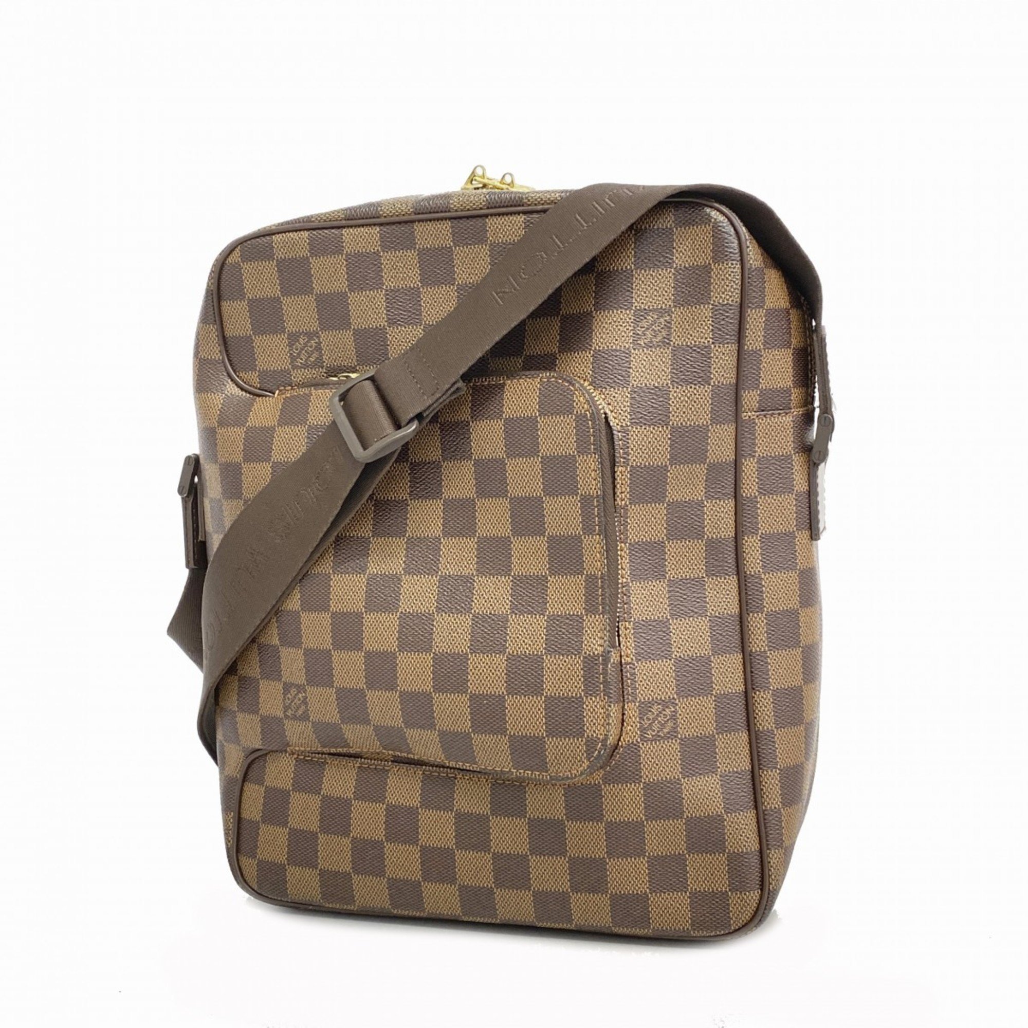 Louis Vuitton Shoulder Bag Damier Olaf MM N41441 Ebene Women's