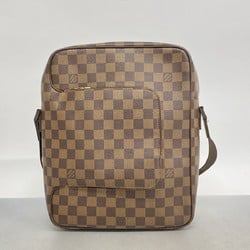 Louis Vuitton Shoulder Bag Damier Olaf MM N41441 Ebene Women's