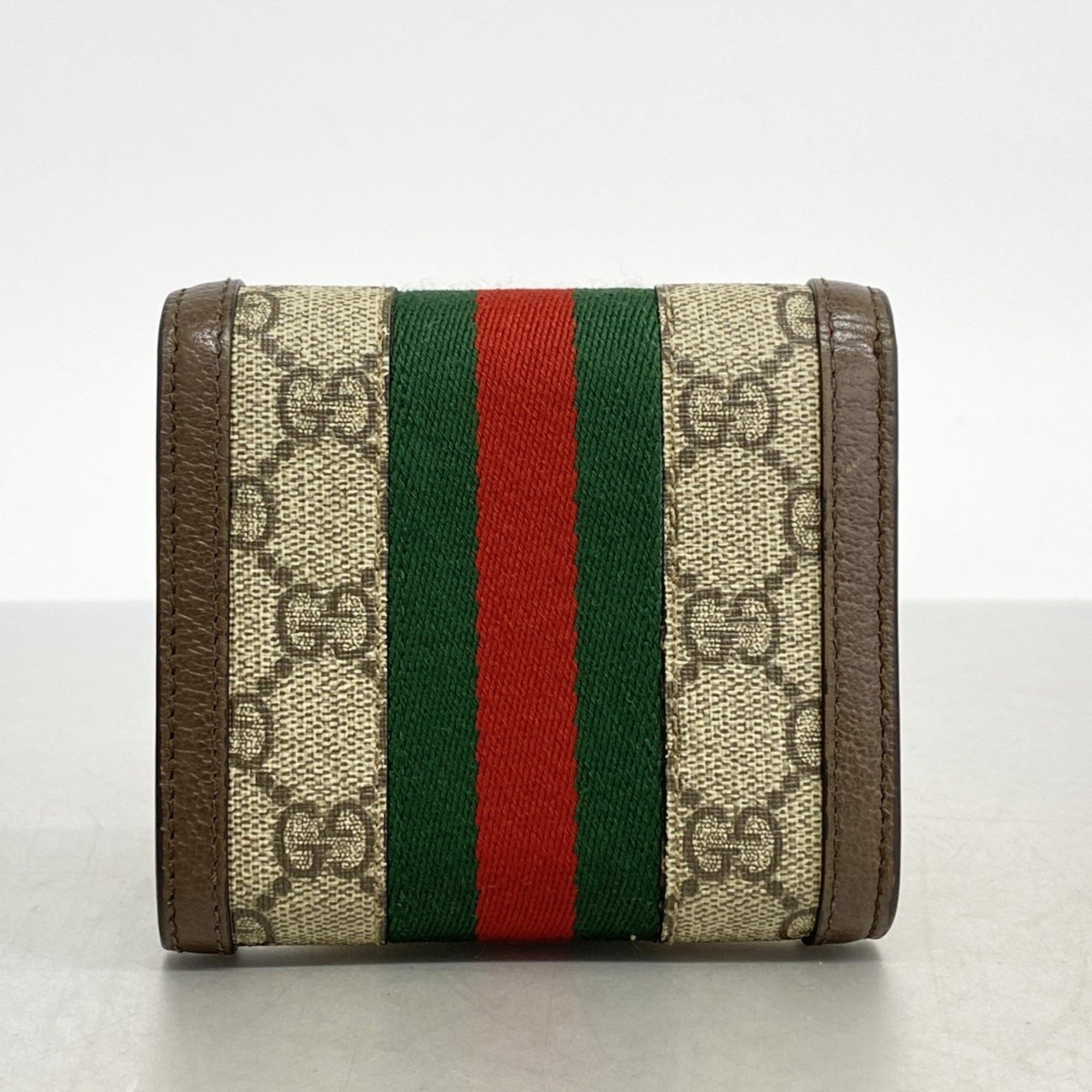 Gucci Wallet Ophidia 598662 Beige Brown Women's