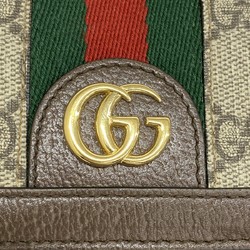 Gucci Wallet Ophidia 598662 Beige Brown Women's