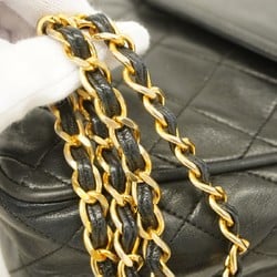 Chanel Shoulder Bag Matelasse Lambskin Black Women's