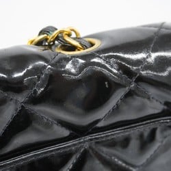 Chanel Shoulder Bag Matelasse Patent Leather Black Women's