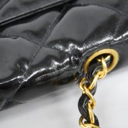 Chanel Shoulder Bag Matelasse Patent Leather Black Women's