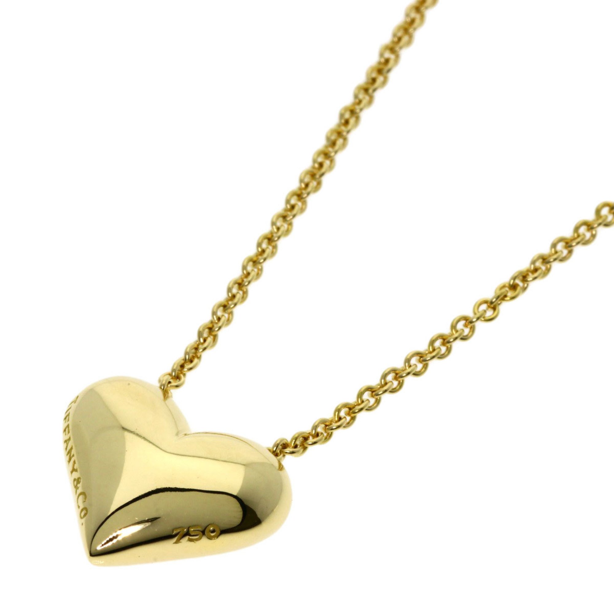 Tiffany Pinched Heart Necklace, 18K Yellow Gold, Women's, TIFFANY&Co.