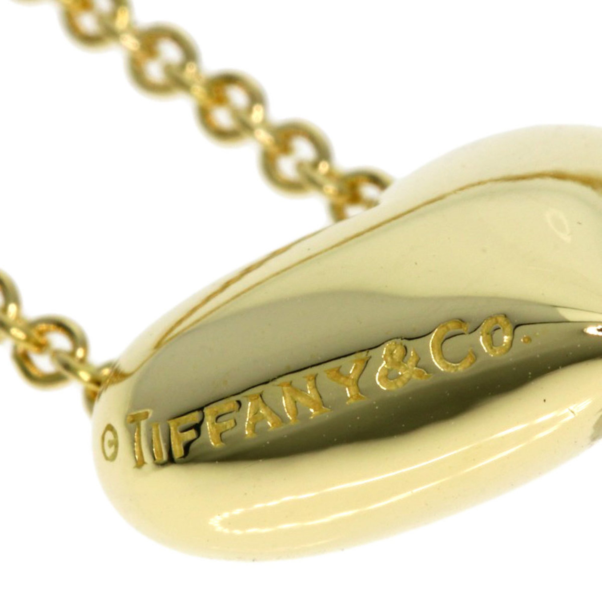 Tiffany Pinched Heart Necklace, 18K Yellow Gold, Women's, TIFFANY&Co.