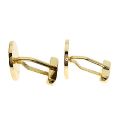 BVLGARI Onyx Cufflinks K18 Yellow Gold Men's