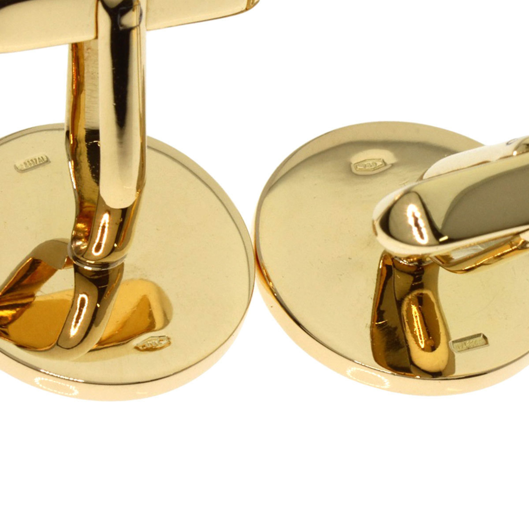 BVLGARI Onyx Cufflinks K18 Yellow Gold Men's