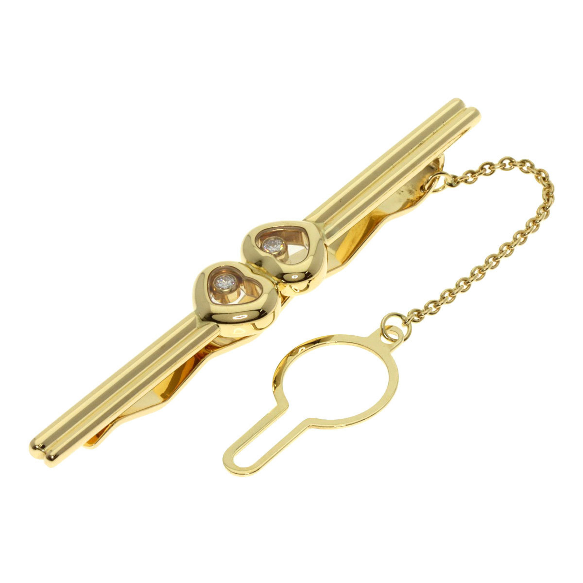 Chopard Happy Diamond Heart 2P Tie Clip K18 Yellow Gold Men's