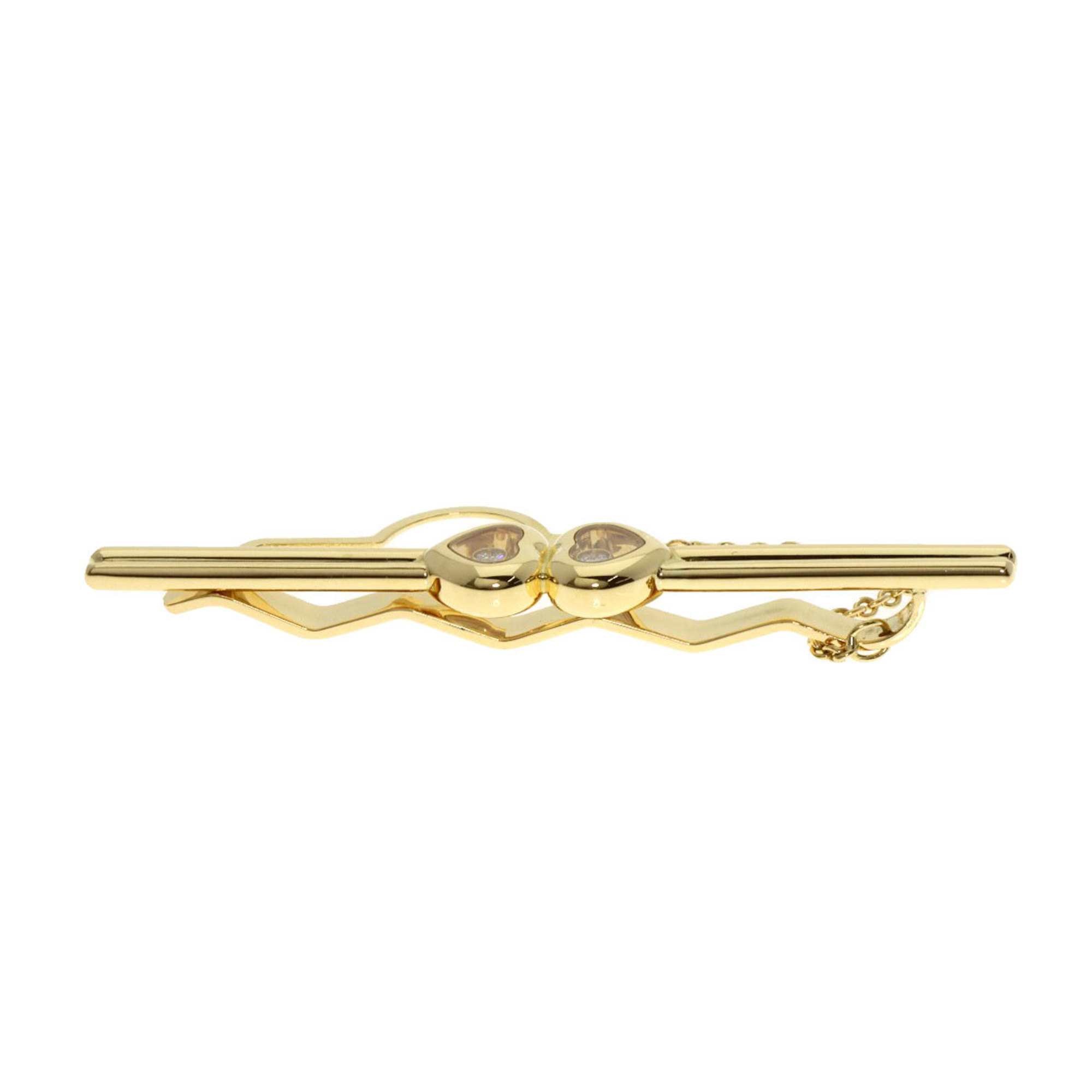 Chopard Happy Diamond Heart 2P Tie Clip K18 Yellow Gold Men's