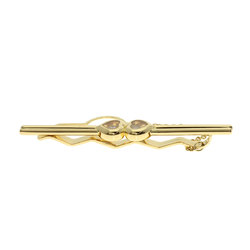 Chopard Happy Diamond Heart 2P Tie Clip K18 Yellow Gold Men's