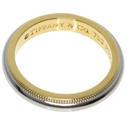 Tiffany & Co. Milgrain Ring, Platinum PT950 K18YG, Women's, TIFFANY