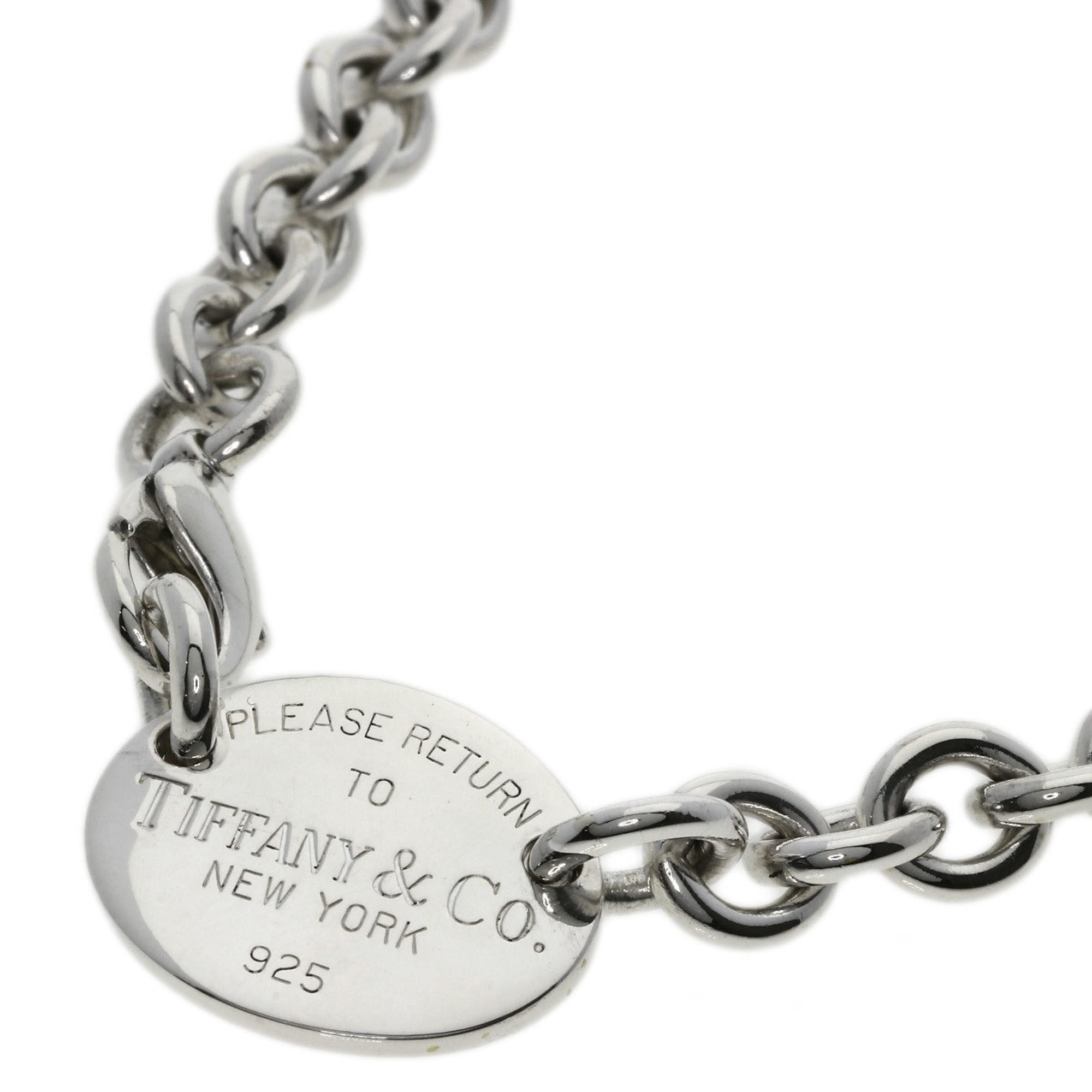 Tiffany Return to Oval Tag Necklace Silver Women's TIFFANY&Co.