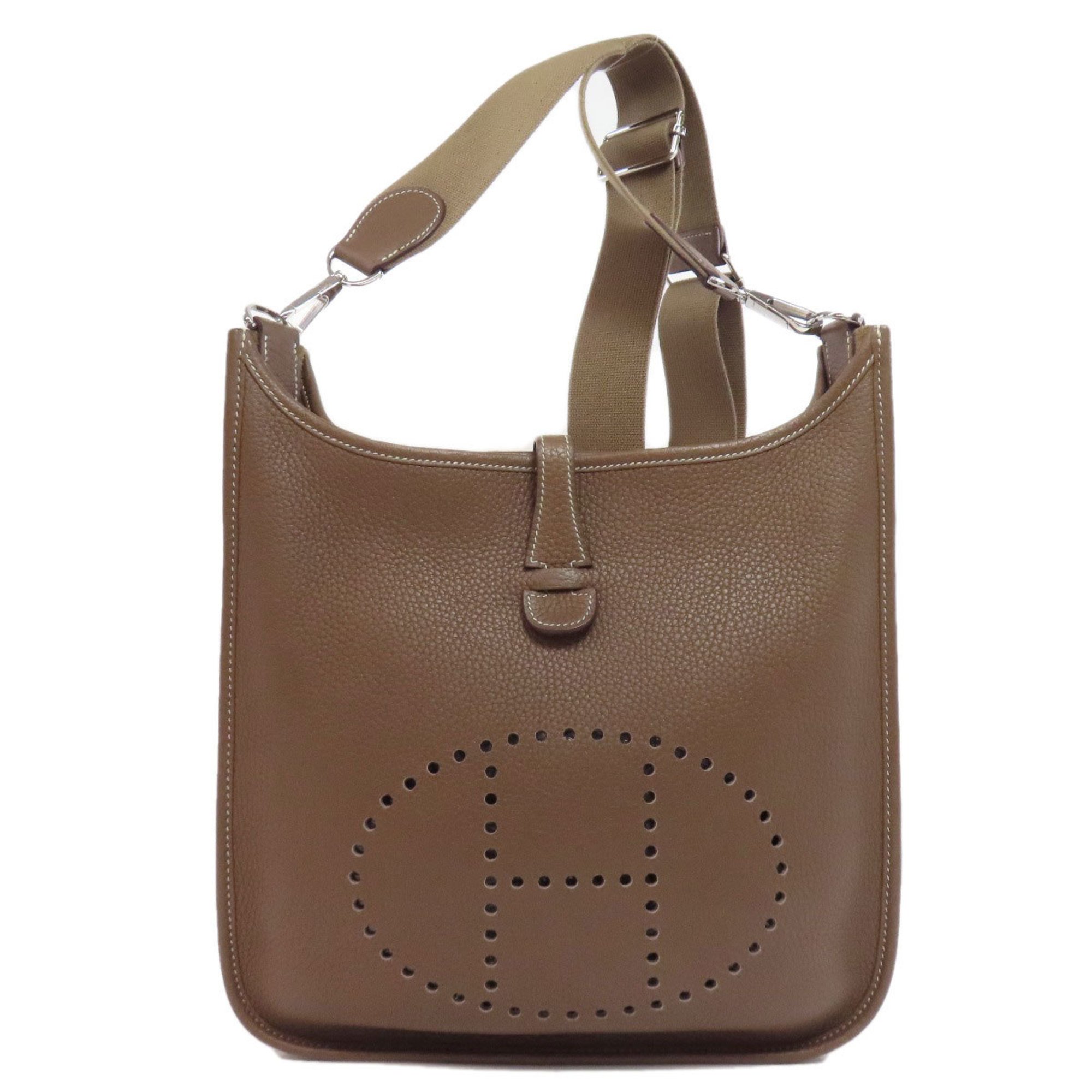 Hermes Evelyn 3 PM Etoupe Shoulder Bag Taurillon Women's HERMES