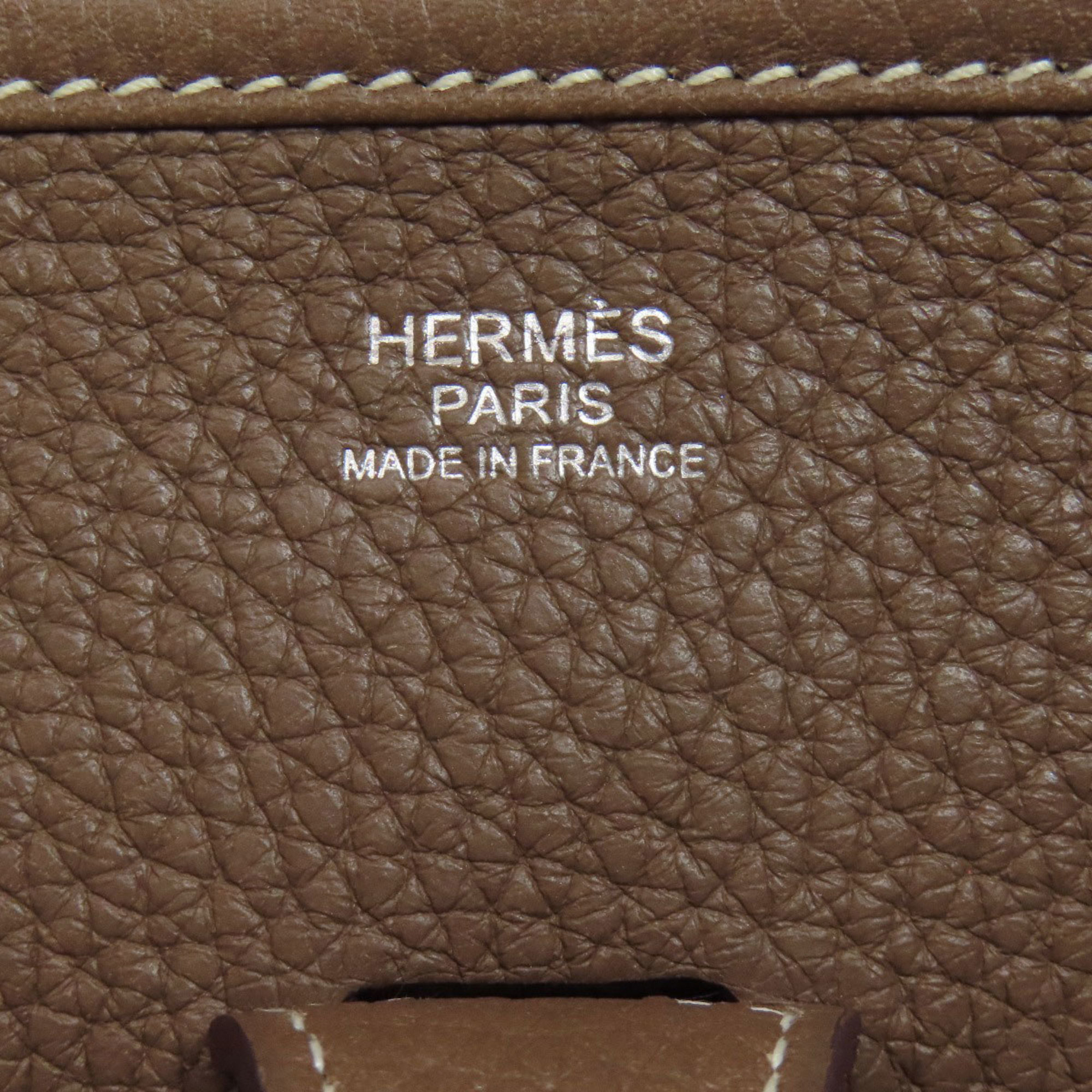 Hermes Evelyn 3 PM Etoupe Shoulder Bag Taurillon Women's HERMES