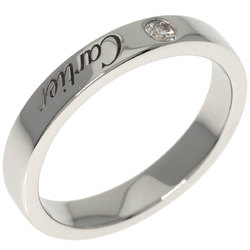 Cartier Engraved 1P Diamond #48 Ring Platinum PT950 Women's CARTIER