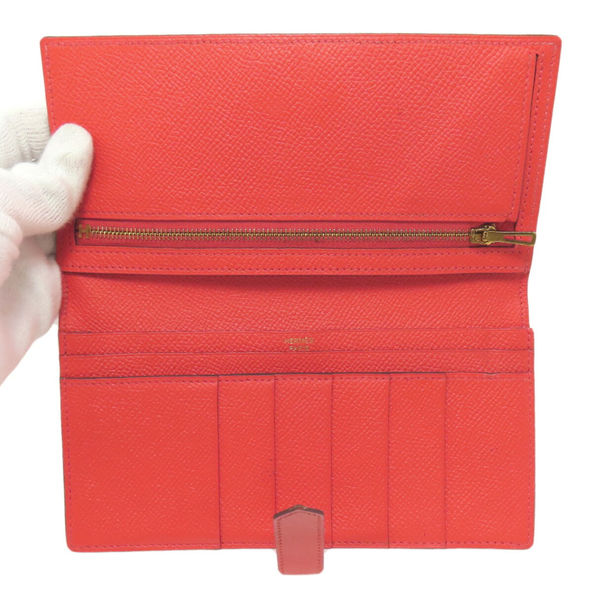 Hermes Bearn Soufflet Long Wallet Epson Women's HERMES