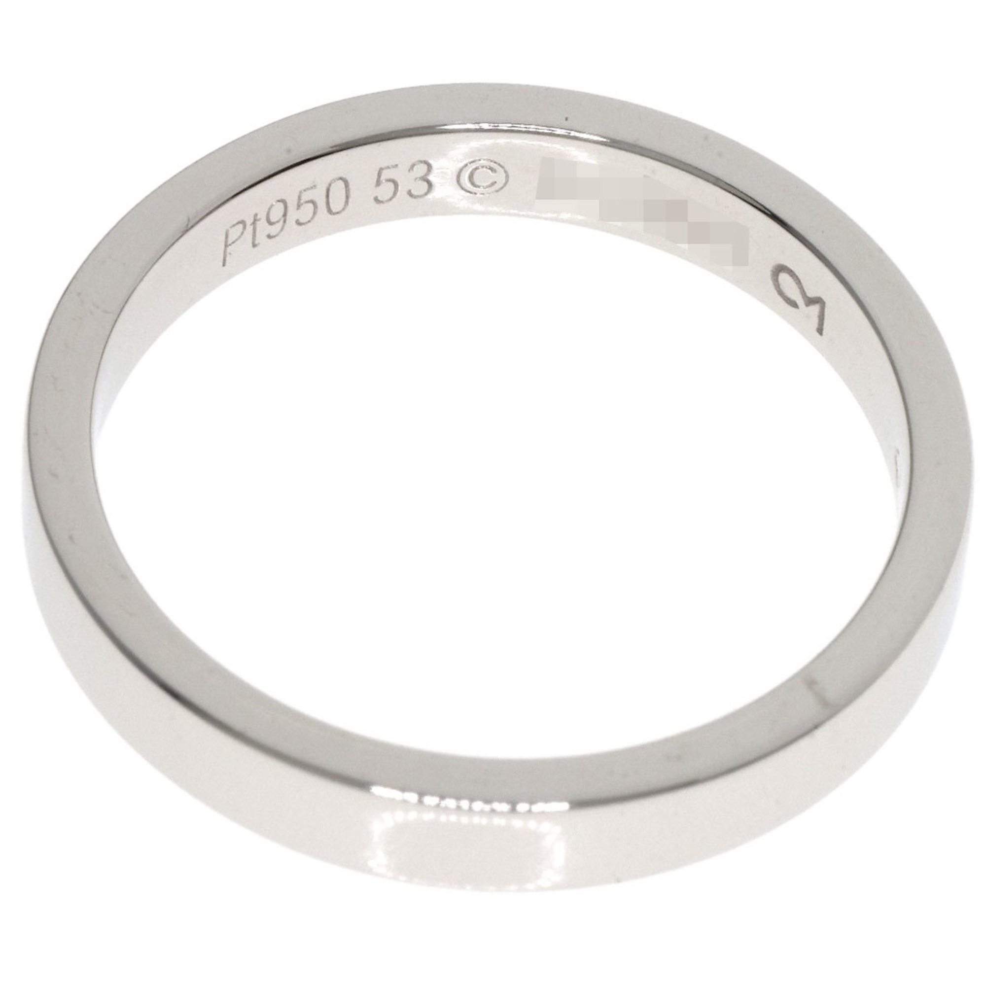 Cartier Engraved #53 Ring, Platinum PT950, Women's, CARTIER