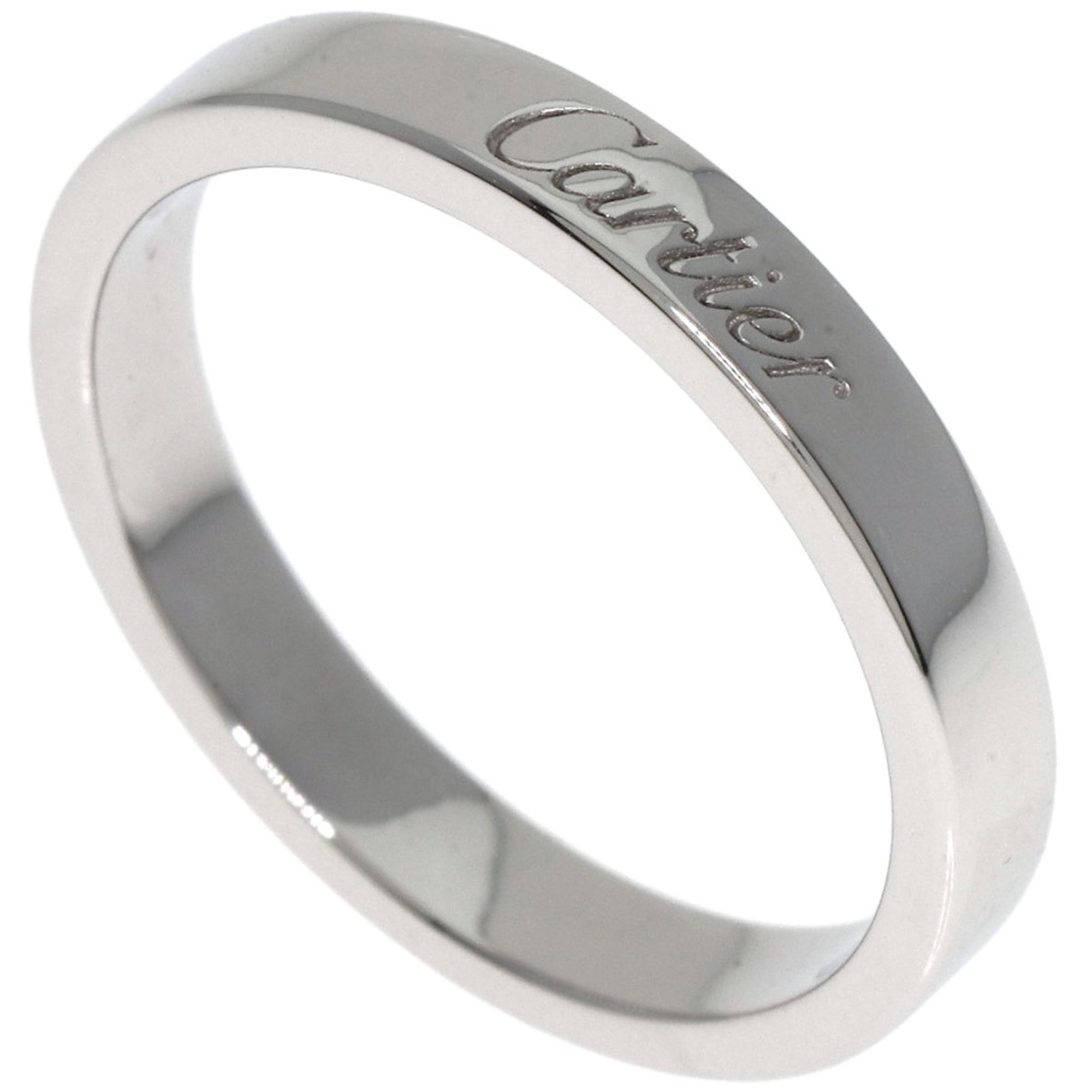 Cartier Engraved #53 Ring, Platinum PT950, Women's, CARTIER