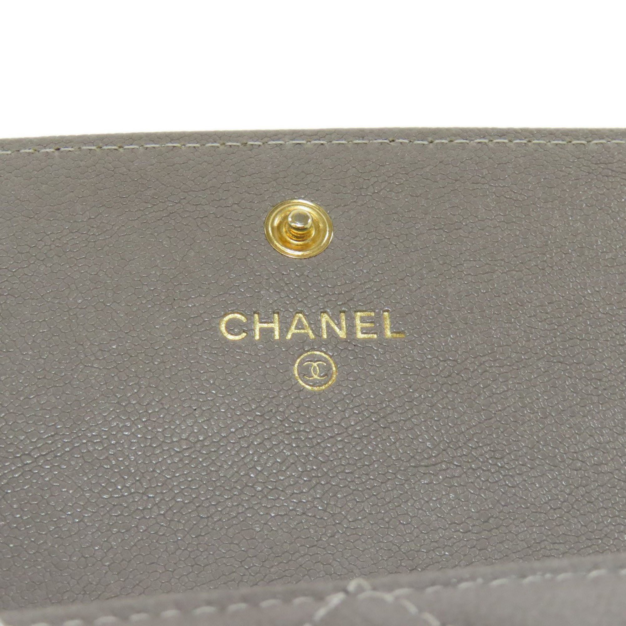 Chanel Boy Long Wallet Caviar Skin Women's CHANEL