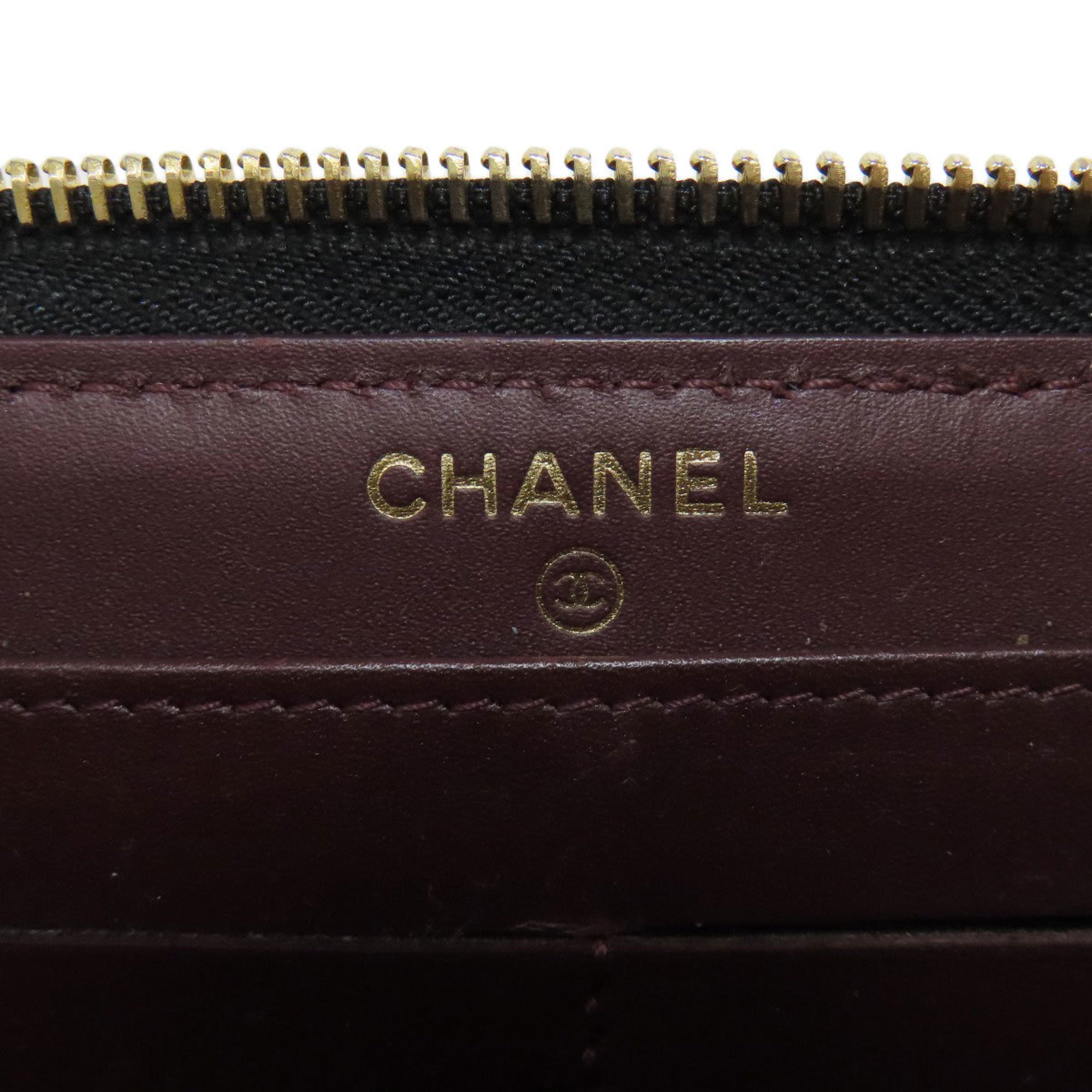 Chanel Matelasse Coco Mark Long Wallet Caviar Skin Women's CHANEL