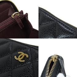 Chanel Matelasse Coco Mark Long Wallet Caviar Skin Women's CHANEL