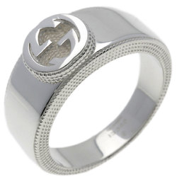 Gucci Interlocking G #16 Ring, Silver, Women's, GUCCI