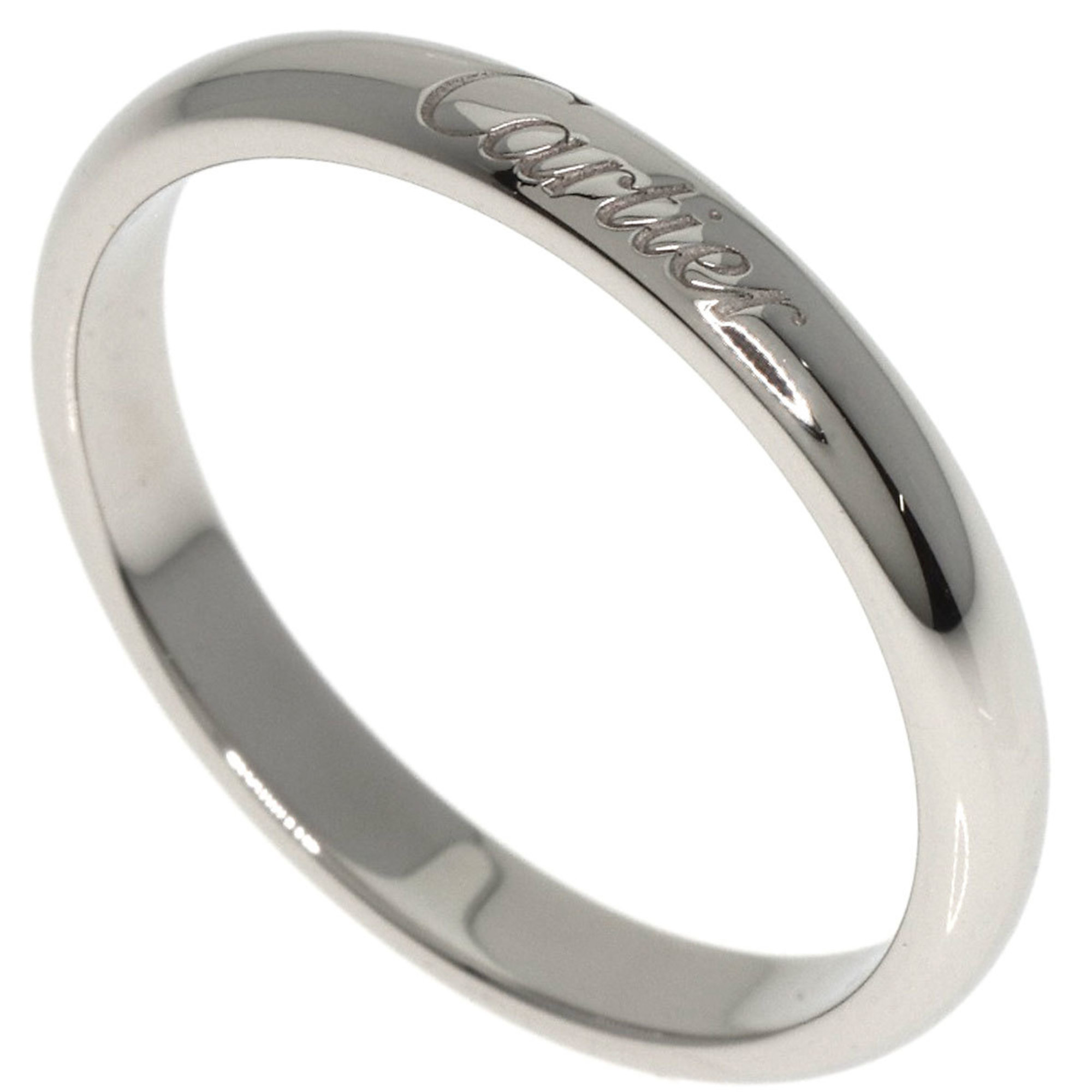 Cartier Wedding Band #56 Ring Platinum PT950 Women's CARTIER