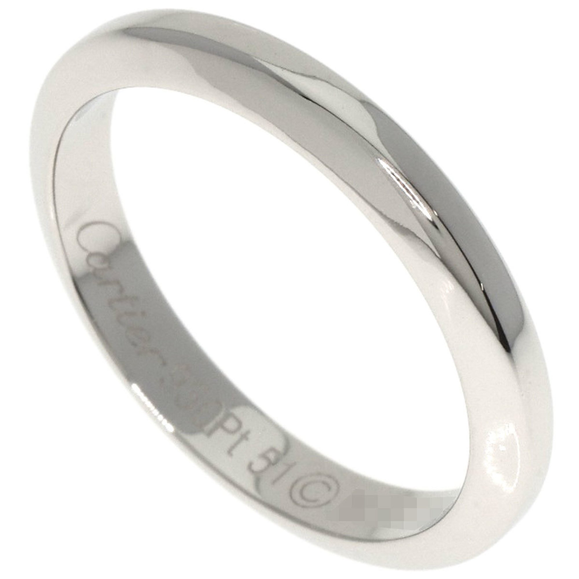 Cartier Wedding Band #51 Ring Platinum PT950 Women's CARTIER