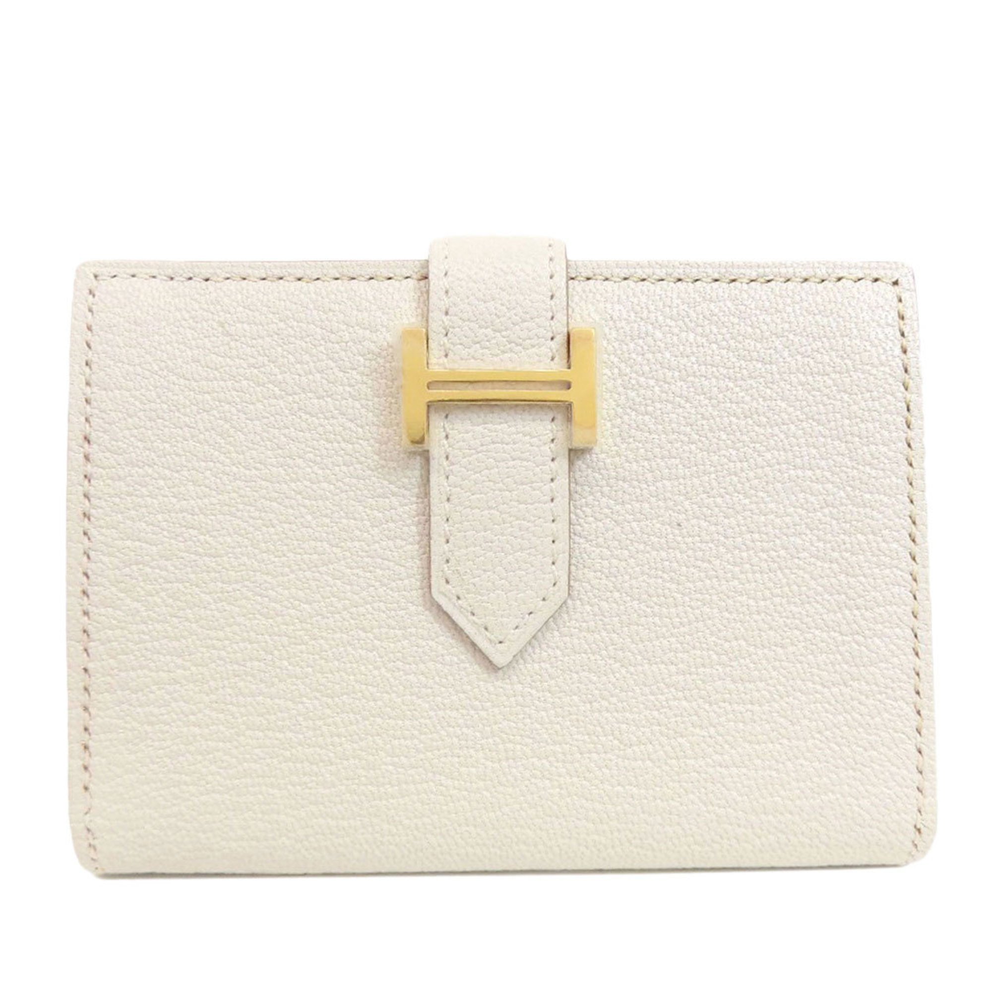 Hermes Bearn Business Card Holder/Card Case Chevre Women's HERMES