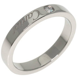 Cartier Engraved 1P Diamond #49 Ring Platinum PT950 Women's CARTIER