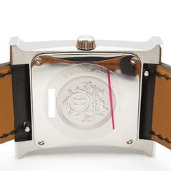 Hermes HERMES H Watch Wristwatch Stainless Steel Leather Strap Women's White HH3.510