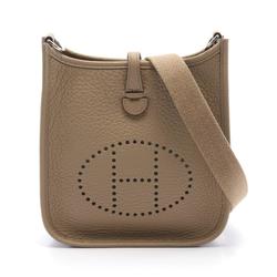 Hermes HERMES Evelyn TPM Shoulder Bag Taurillon Clemence Women's Beige