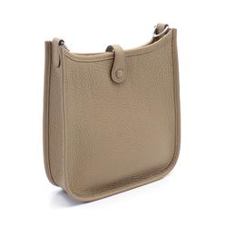 Hermes HERMES Evelyn TPM Shoulder Bag Taurillon Clemence Women's Beige