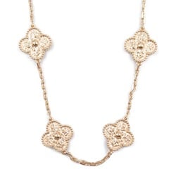 Van Cleef & Arpels Alhambra 10P motif necklace, K18PG (pink gold), women's, gold, VCARN9T100