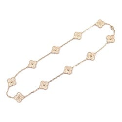 Van Cleef & Arpels Alhambra 10P motif necklace, K18PG (pink gold), women's, gold, VCARN9T100