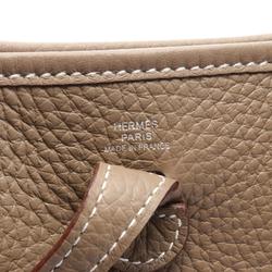 Hermes HERMES Evelyn TPM Etoupe Shoulder Bag Taurillon Clemence Women's Beige