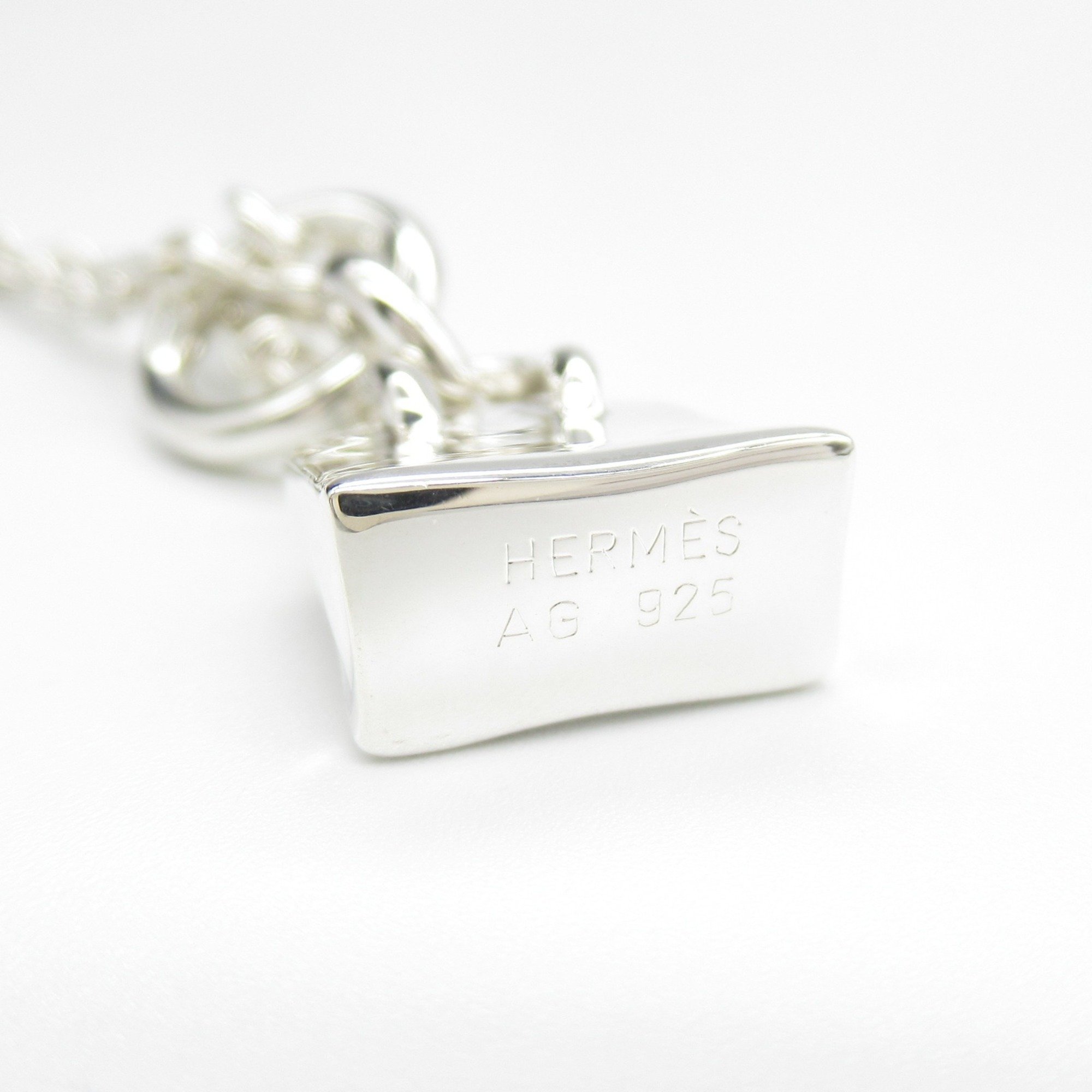 Hermes HERMES Amulet Birkin Necklace Silver 925 Women's