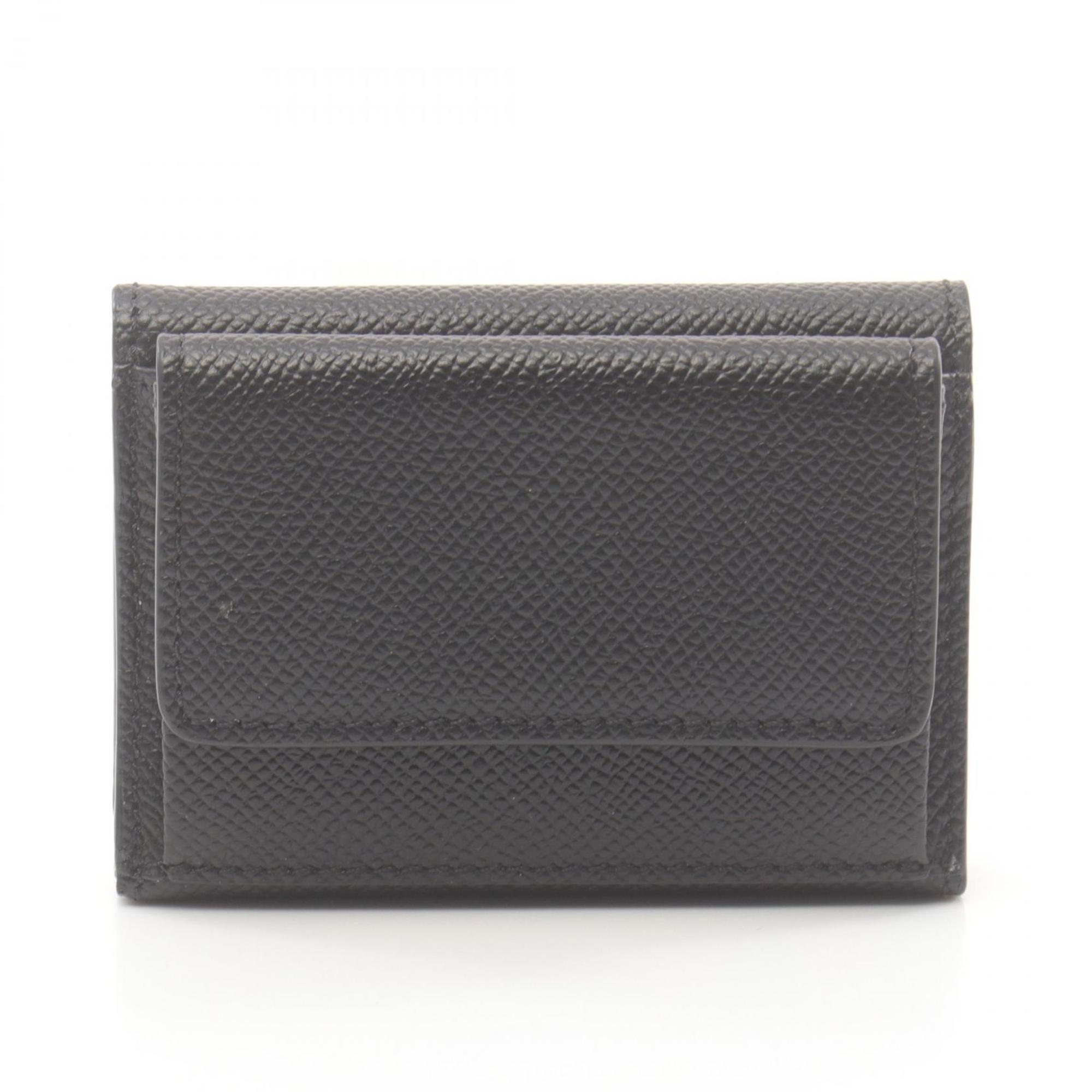 MM6 Maison Margiela MM6 Tri-fold Wallet Leather Men's Women's Black SA2UI0005