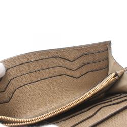 Valextra City Purse Bi-fold Long Wallet Leather Women's Beige